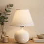Opviq Lámpara de Mesa de Cerámica Color Crema